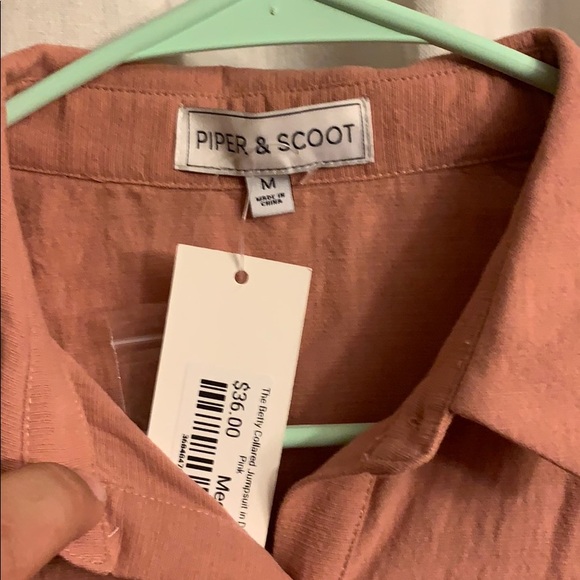 The Betty Collared Jumpsuit in Dusty Pink - Picture 3 of 5